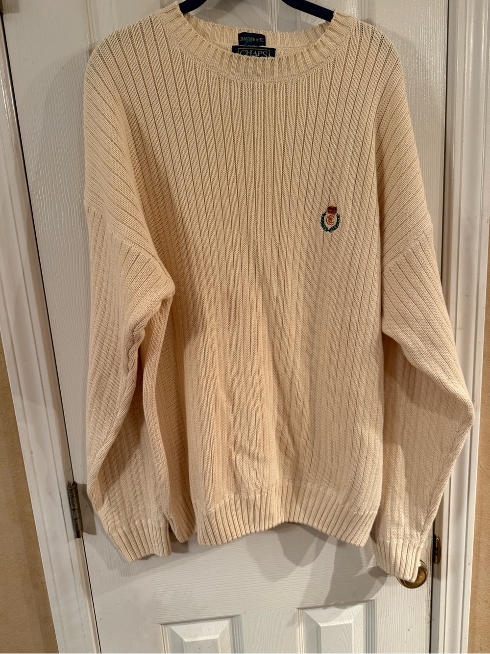 VINTAGE CHAPS RALPH LAUREN CREWNECK HANDFRAME SWEATER LARGE